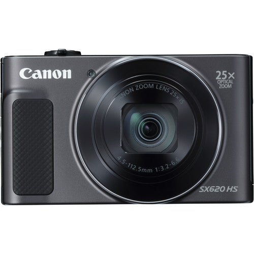 Canon PowerShot SX620 HS 20.2MP 25x Zoom WiFi / NFC Full HD 1080p Digital Camera (Black) with 16GB Memory Card