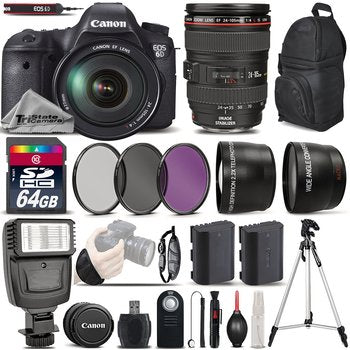 Canon EOS 6D DSLR Camera with 24-105mm f/4L Lens - Ultimate Saving Bundle Kit