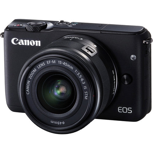 Canon EOS M10 Mirrorless Digital Camera with 15-45mm Lens (Black)