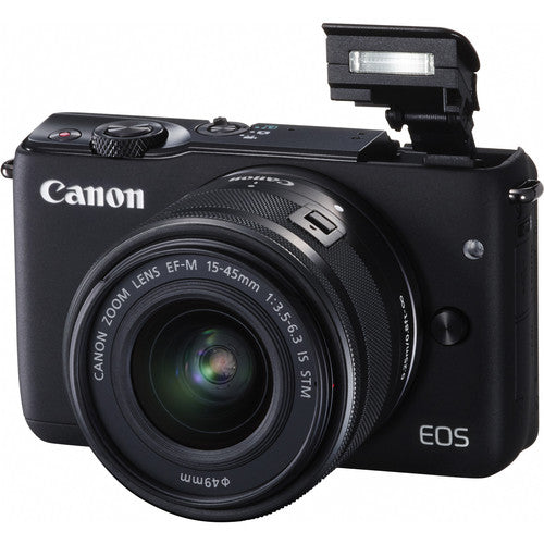 Canon EOS M10 Mirrorless Digital Camera with 15-45mm Lens (Black)