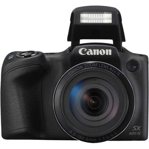 Canon PowerShot SX420 IS Digital Camera (Black) with 2X 16GB Cards | Case | Battery &amp; Charger | Flex Tripod | Sling Strap | Kit