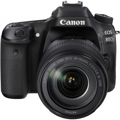 Canon EOS 80D 24.2 MP Digital DSLR Video Creator Kit - Black - EF-S 18-135mm IS USM Lens - Video Creator Kit