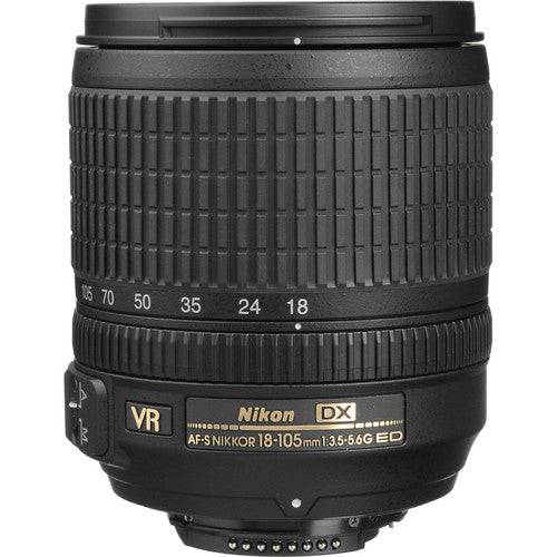 Nikon AF-S DX NIKKOR 18-105mm f/3.5-5.6G ED VR Lens Premium Bundle