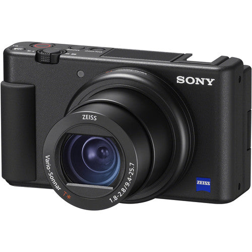 Sony ZV-1 Digital Camera with 72'' Monopod, 64GB Sandisk Ultra PLUS Memory Card, Carrying Case BUNDLE