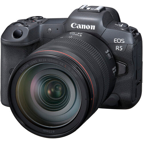 Canon EOS R5 Mirrorless Digital Camera with 24-105mm f/4L Lens with 2x Sandisk 256GB Memory Cards Essential Package