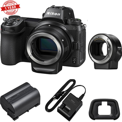 Nikon Z6 Mirrorless Digital Camera with FTZ Mount Adapter Bundle USA