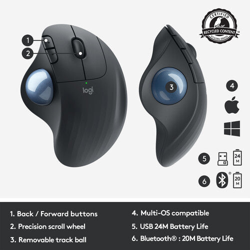 Logitech Ergo M575 Wireless Trackball Mouse (Black) - NJ Accessory/Buy Direct & Save