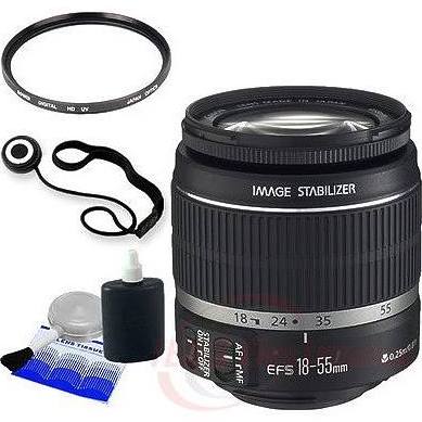 Canon EF-S 18-55mm f/3.5-5.6 IS II SLR Lens + 58mm UV Filter, Clean Kit and More