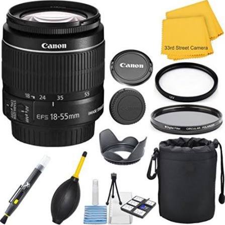 Canon EF-S 18-55mm f/3.5-5.6 IS II (White Box Packaging) Zoom Lens Bundle for Canon SLR Cameras