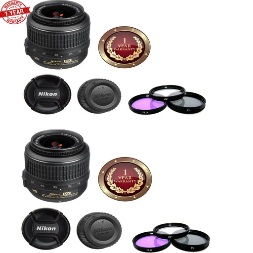 Nikon AF-P DX NIKKOR 18-55mm f/3.5-5.6G VR w/ twin lens pack