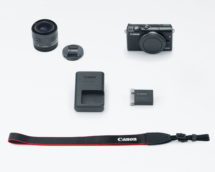 Canon Eos M100 Mirrorless Digital Camera with 15-45mm Lens w/ 62 Inches Monopod Accessory Kit