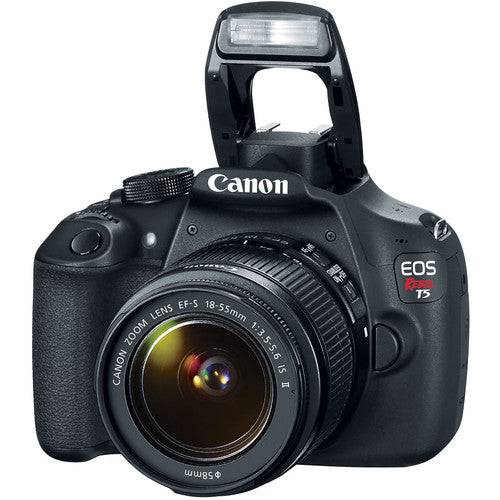 Canon EOS Rebel T5/200D/4000D DSLR Camera 18-55mm &amp; 75-300mm 4 Lens Kit + 64GB Memory Deluxe Kit