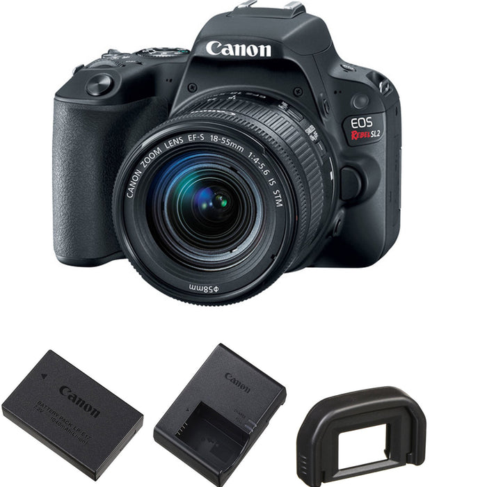 Canon EOS Rebel SL2/250D/SL3 DSLR Camera with 18-55mm Lens (Black) USA