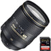 Nikon AF-S Nikkor 24-120mm f/4G Ed VR Lens for Nikon D-SLR with 64GB SDXC Bundle