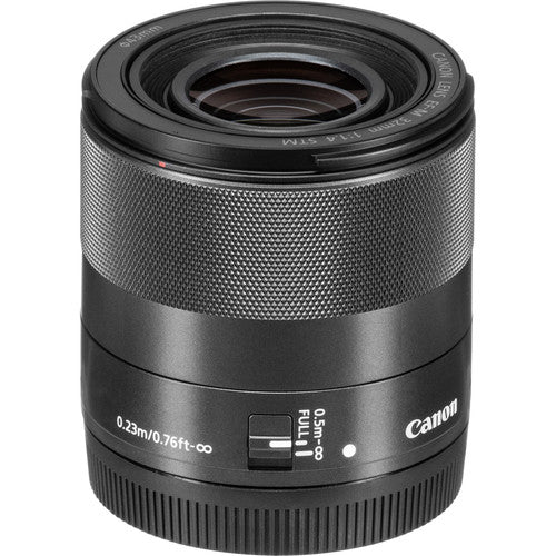 Canon EF-M 32mm f/1.4 STM Lens (2439C002) with Sandisk 32GB SD Memory Card