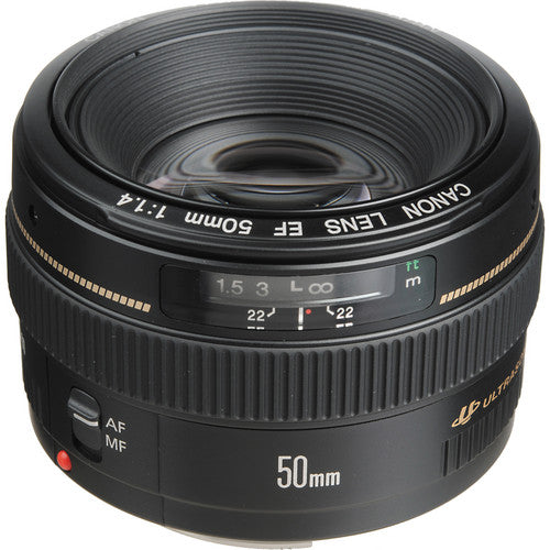 Canon 50mm f/1.4 EF USM Lens With Basic Accessory Bundle