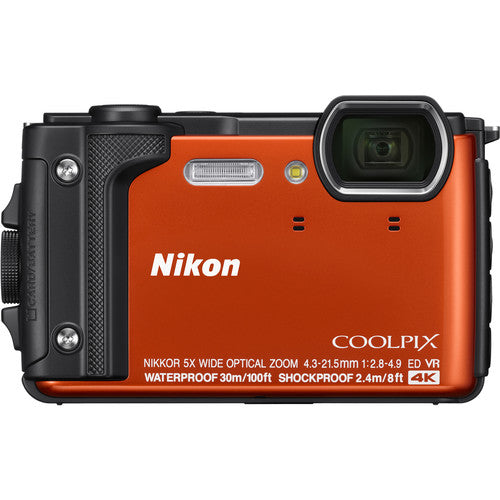 Nikon COOLPIX W300 Digital Camera (Orange/Mix Colors) with 2x 16GB Memory Cards Floating Strap Starter Kit