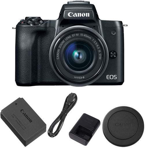 Canon EOS M50 Mirrorless Digital Camera with 15-45mm Lens (Black) USA