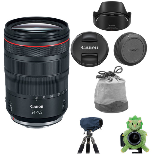 Canon RF 24-105mm f/4L IS USM Lens with Posing Equipment &amp; Rain Protection Kit