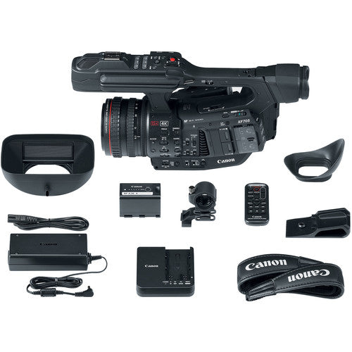 Canon XF705 4K 1&quot; Sensor XF-HEVC H.265 Pro Camcorder w/ Accessory Kit