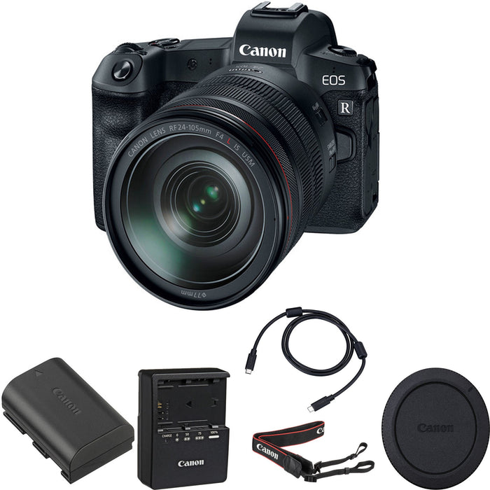 Canon EOS R Mirrorless Digital Camera with 24-105mm f/4L Lens USA