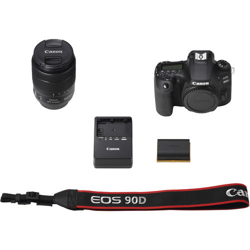 Canon EOS 90D DSLR Camera with 18-135mm Lens | Canon EF 50mm f/1.8 STM Lens | SanDisk 128GB Bundle