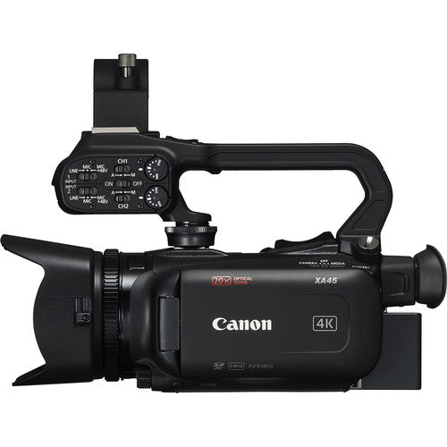 Canon XA45 Professional UHD 4K Camcorder with Shotgun Microphone | 2X Spare Batteries | 2x 16GB MCs &amp; More