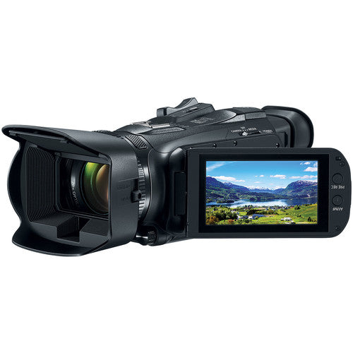 Canon Vixia HF G50 UHD 4K Camcorder (Black) with Fisheye Lens + 64GB Card + Battery + Video Light + Mic + Case + Tripod + Filter Kit