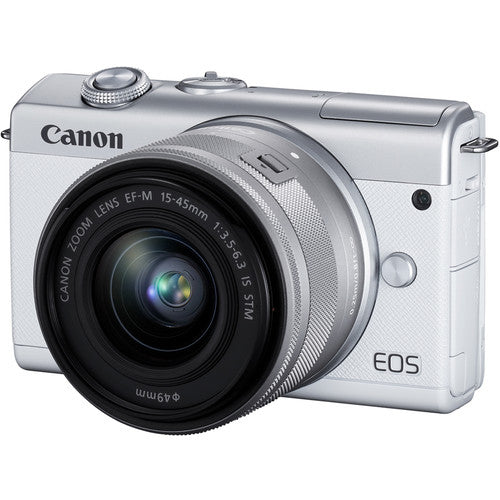 Canon EOS M200 Mirrorless Digital Camera with 15-45mm Lens (White)