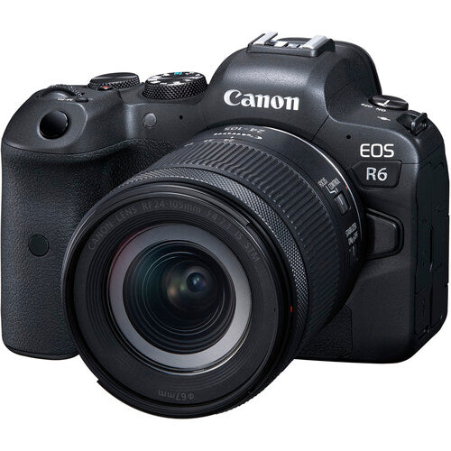 Canon EOS R6 Mirrorless Digital Camera with 24-105mm f/4-7.1 Lens | 64GB Memory Card | Case | LPE6 Battery | External Charger | Card Reader | More