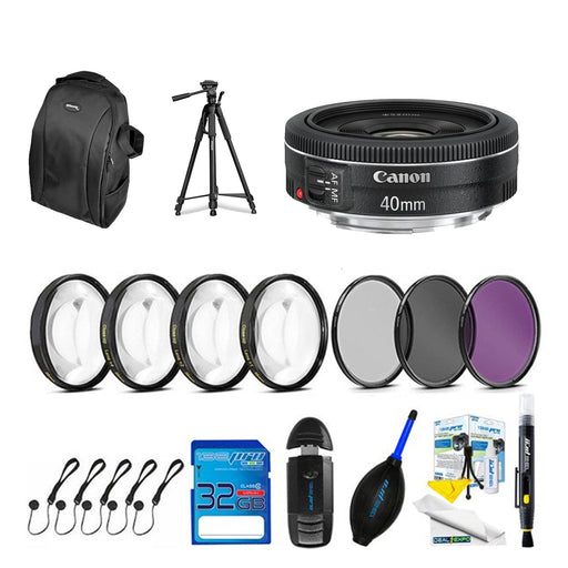 Canon 40mm f/2.8 EF STM Lens Special Kit W/ Backpack &amp; More