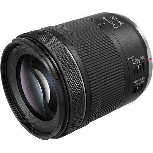 Canon RF 24-105mm f/4-7.1 IS STM Lens Sandisk 2x 64GB Memory Cards Package