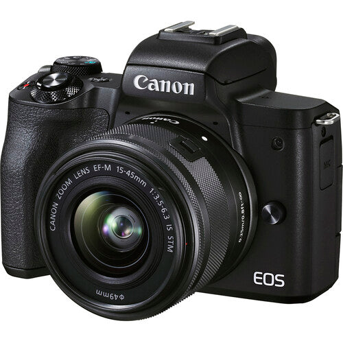 Canon EOS M50 Mark II Mirrorless Digital Camera with 15-45mm Lens (Black)