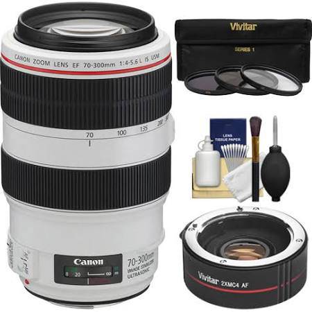 Canon EF 70-300mm f/4-5.6L Is USM Zoom Lens Bundle