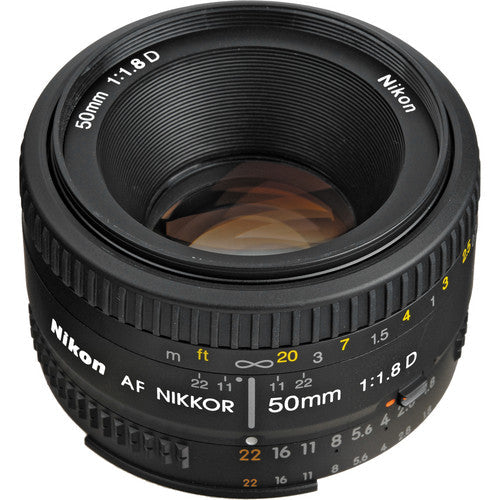 Nikon AF NIKKOR 50mm f/1.8D Lens Professional Kit