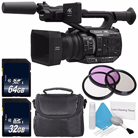 Panasonic AG-UX90 4K/HD Professional Camcorder w/ 2x 32GB Starter Bundle