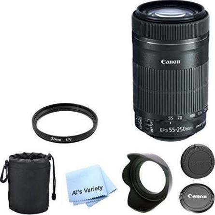 Canon EF-S 55-250mm f/4.0-5.6 IS STM Telephoto Zoom Lens Bundle