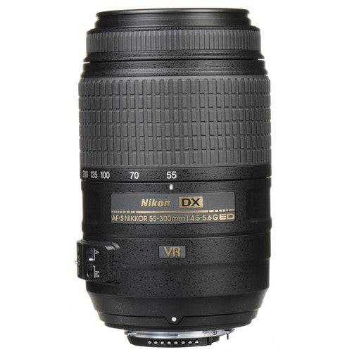 Nikon AF-S DX NIKKOR 55-300mm f/4.5-5.6G ED VR Lens With Medium Bag &amp; Cleaning Kit