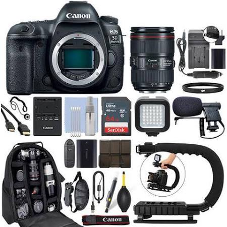 Canon EOS 5D Mark IV DSLR Camera &amp; 24-105mm f/4L II USM Lens+ 64GB Pro Video Kit