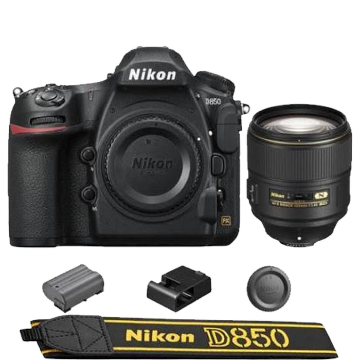 Nikon D850 DSLR Camera + AF-S NIKKOR 105mm f/1.4E ED Lens