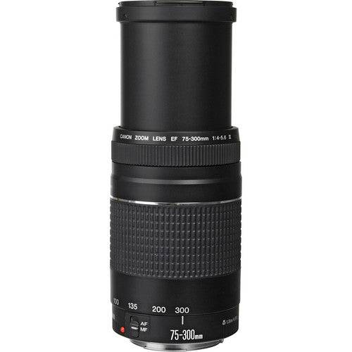 Canon Zoom Telephoto EF 75-300mm f/4.0-5.6 III Autofocus Lens + 58mm Accessories