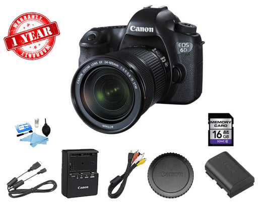 Canon EOS 6D DSLR Camera with EF 24-105mm f/3.5-5.6 IS STM Lens w/16GB Card