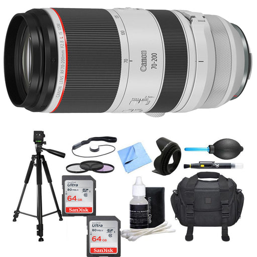 Canon RF 70-200mm f/2.8L IS USM Lens USA with Sandisk 2x 64GB Memory Cards Kit