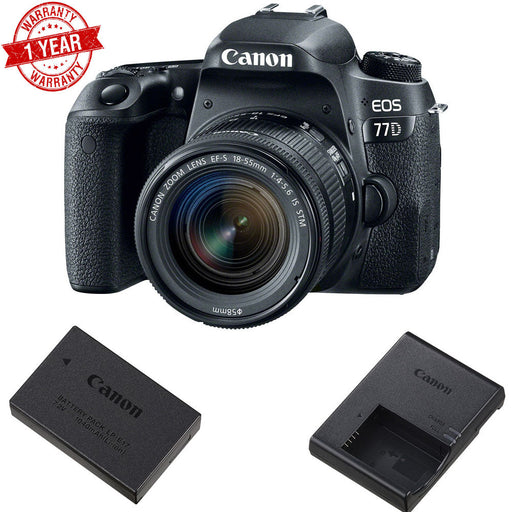 Canon EOS 77D DSLR Camera with 18-55mm Lens USA