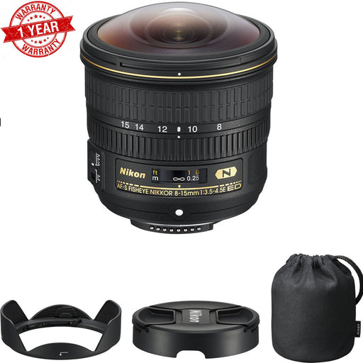 Nikon AF-S Fisheye NIKKOR 8-15mm f/3.5-4.5E ED Lens USA