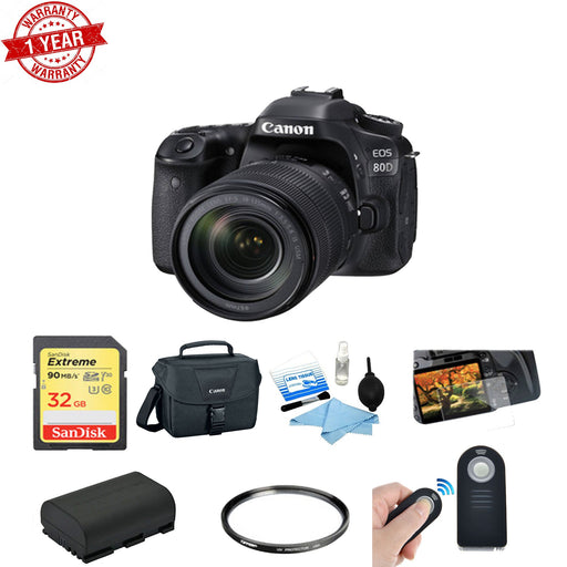 Canon EOS 80D DSLR Camera with 18-135mm Lens Basic Kit