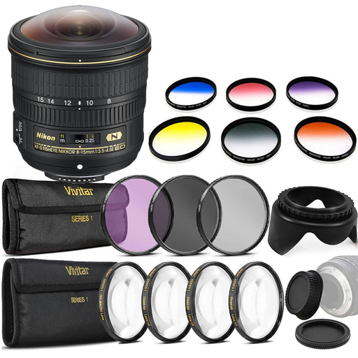 Nikon AF-S Fisheye NIKKOR 8-15mm f/3.5-4.5E ED Lens Filter Bundle