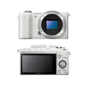 Sony Alpha A5000 ILCE5000/W 20.1MP Mirrorless Digital Camera Body Only (White/Black)