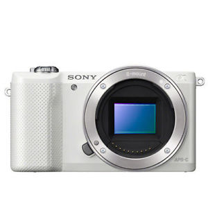 Sony Alpha A5000 ILCE5000/W 20.1MP Mirrorless Digital Camera Body Only (White/Black)