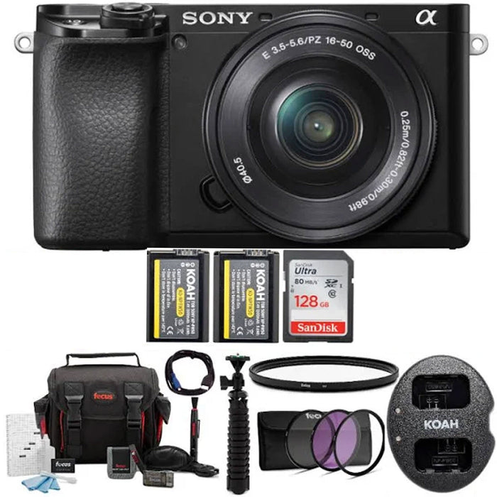 Sony Alpha a6100 Mirrorless Digital Camera with 16-50mm Lens Bundle